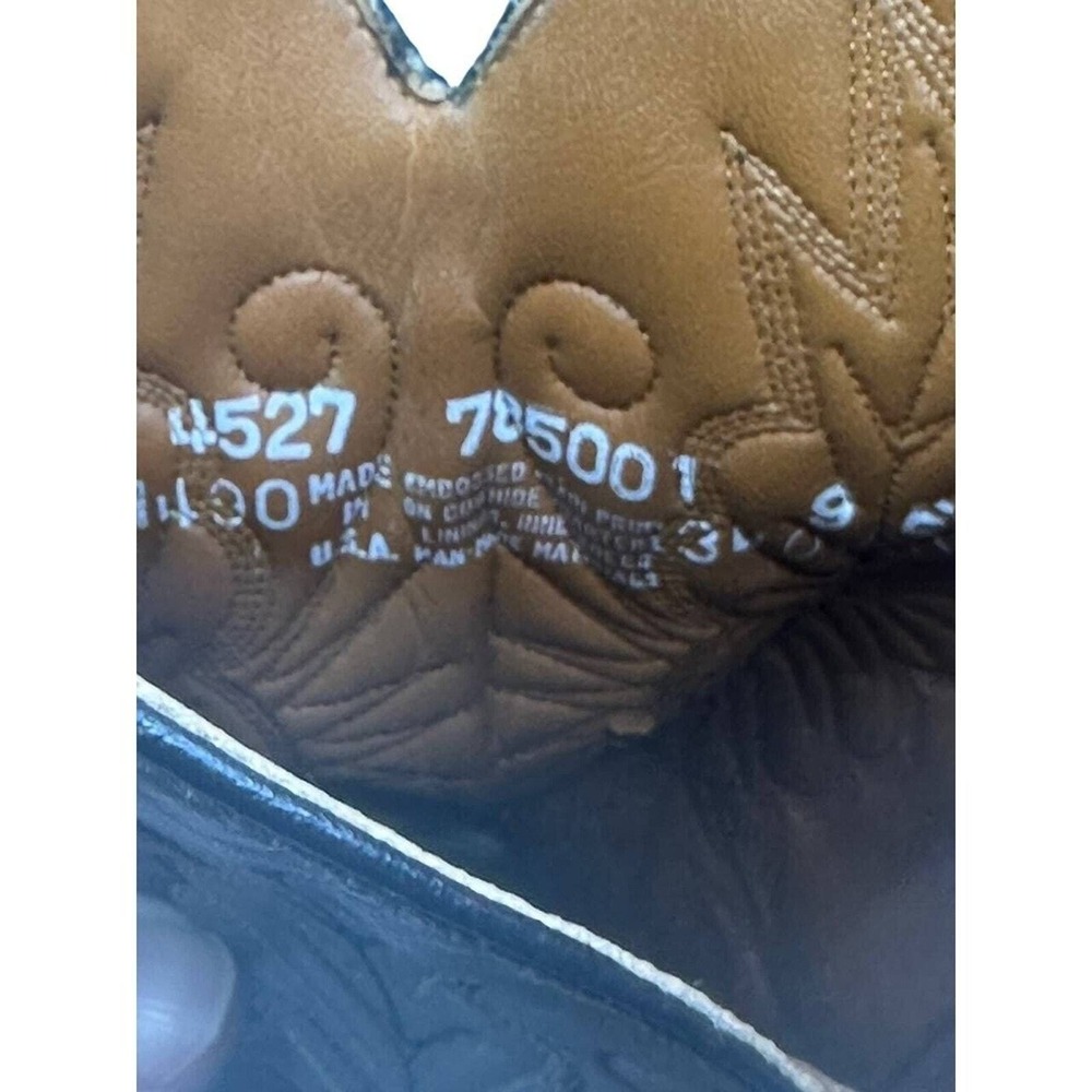 Acme Cowboy Boots Mens 9EW Tan‎ Leather Western Made in USA 4527 Good - Picture 5 of 16